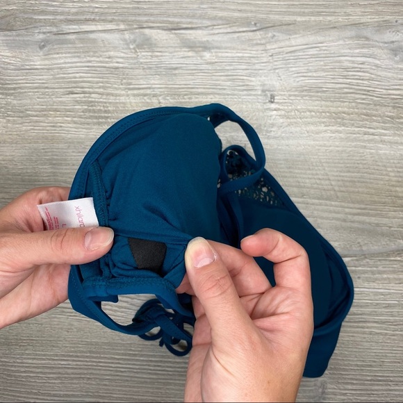 Xhilaration Halter Swimsuit Top Blue Large - Picture 5 of 5